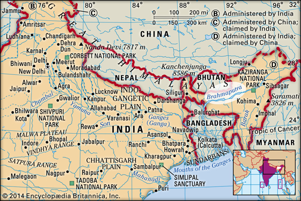 brahmaputra river map location